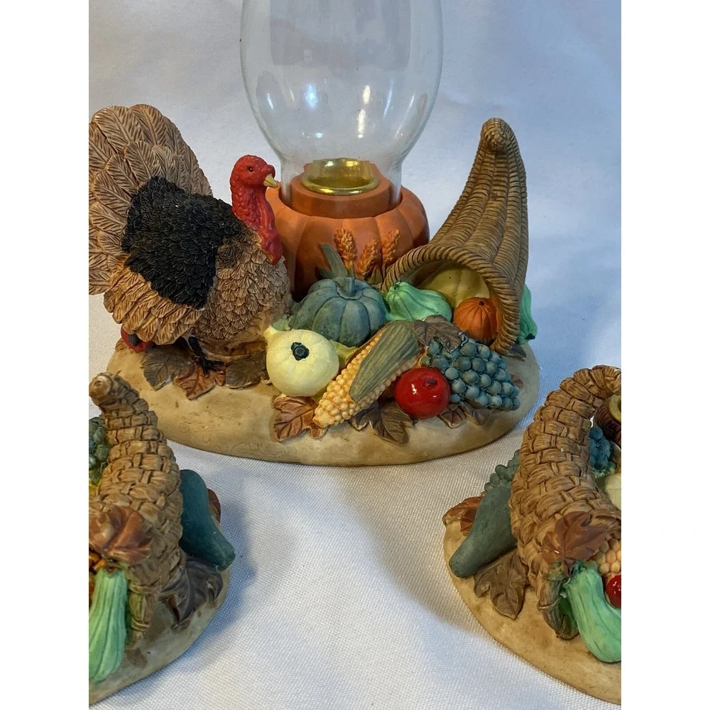 3 piece harvest candle holder table decor HCC
